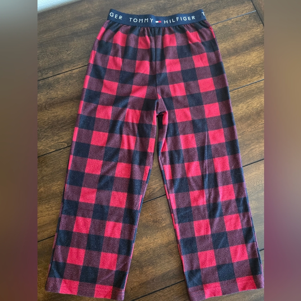 Tommy Hilfiger Kids Plaid Pajama Bottoms - Red and Black
